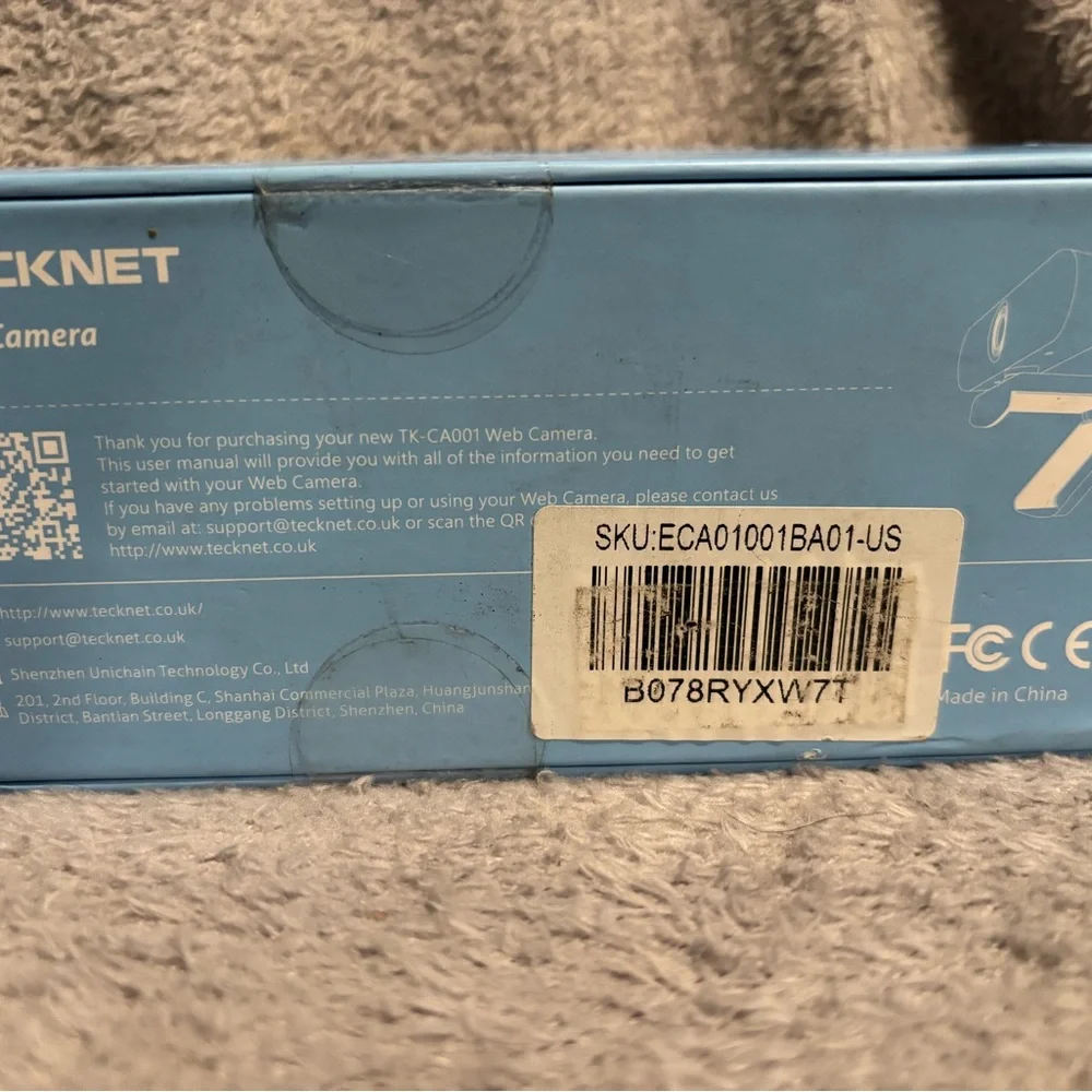 Tecknet‎ Web Camera. TK-CA001. HD 1080P
